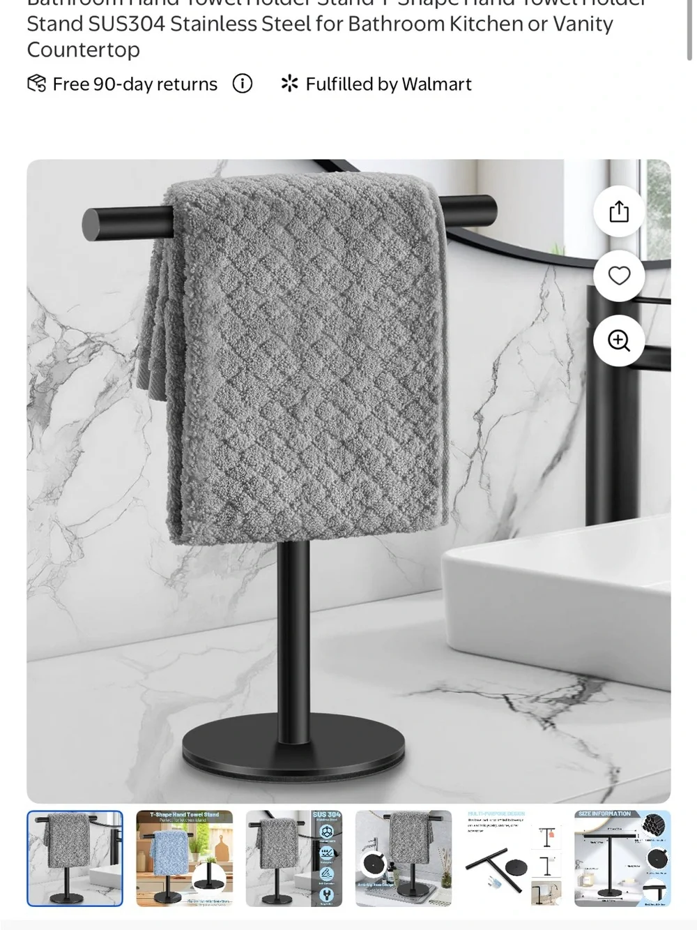 Brand new Matte Black Freestanding Towel Holder Stand